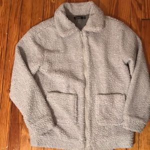 Zip up teddy jacket